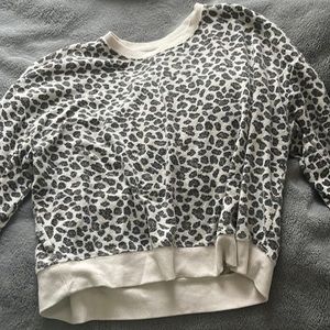Fuzzy warm cheetah top